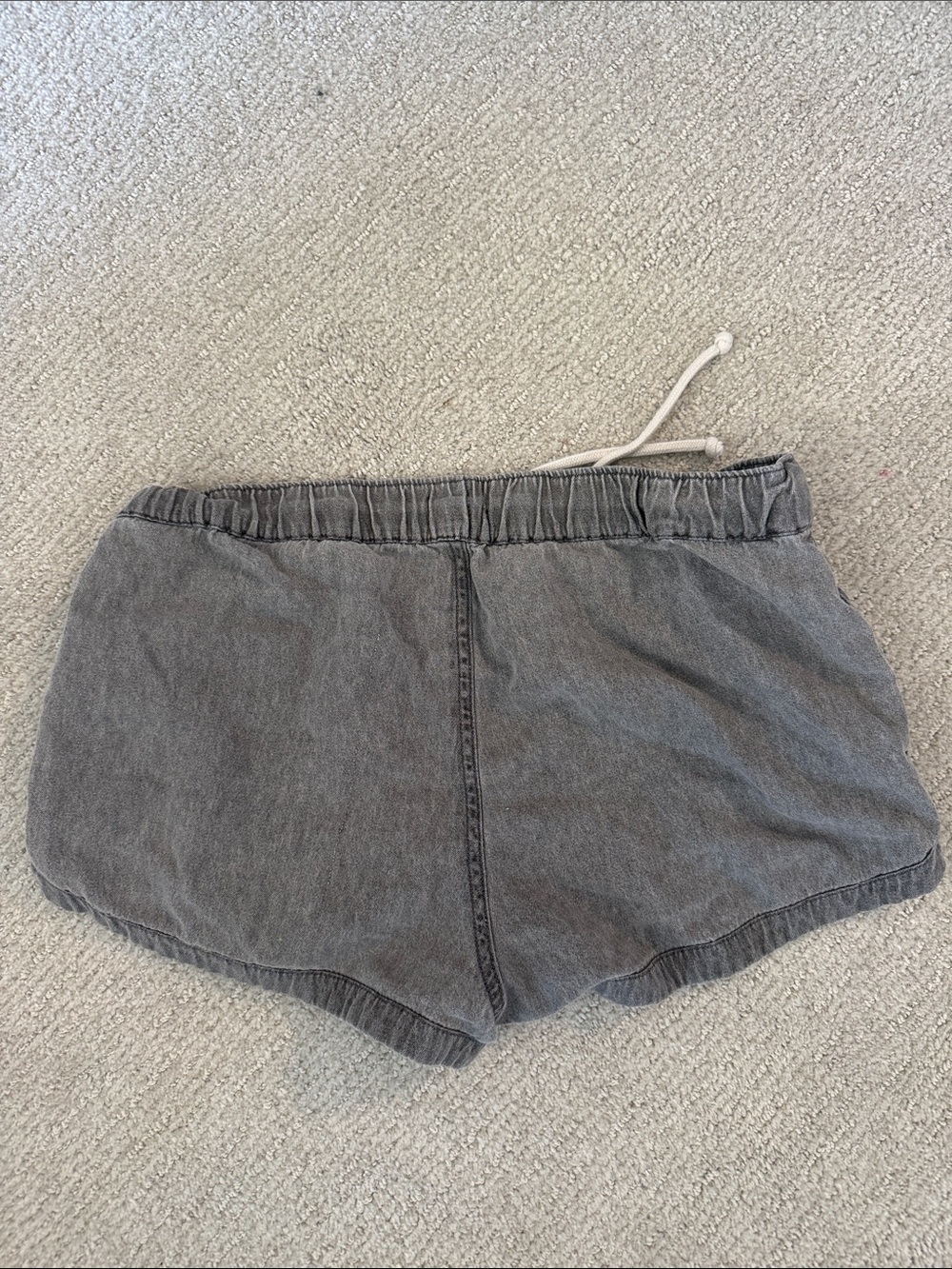 Roxy Washed Gray Elastic Drawstring Shorts - Picture 3 of 3